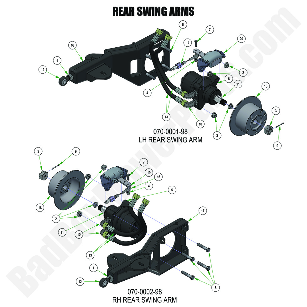 2024 Rogue Rear Swing Arms